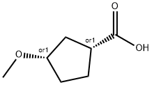 rel-(1R,3S)-3-methoxycyclopentane-1-carboxylic acid Structure