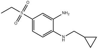 1,2-Benzenediamine, N1-(cyclopropylmethyl)-4-(ethylsulfonyl)- Structure