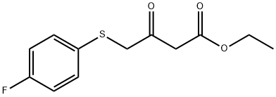 Butanoic acid, 4-[(4-fluorophenyl)thio]-3-oxo-, ethyl ester 구조식 이미지