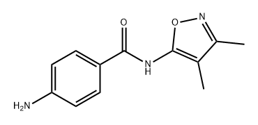 Benzamide, 4-amino-N-(3,4-dimethyl-5-isoxazolyl)- Structure