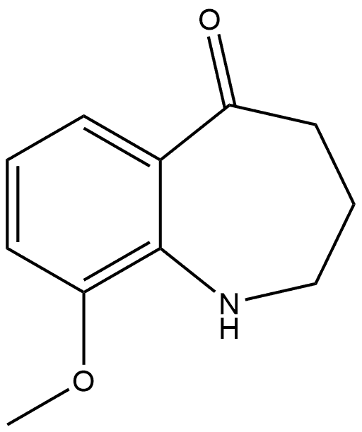 9-Methoxy-3,4-dihydro-1H-benzo[b]azepin-5(2H)-one Structure