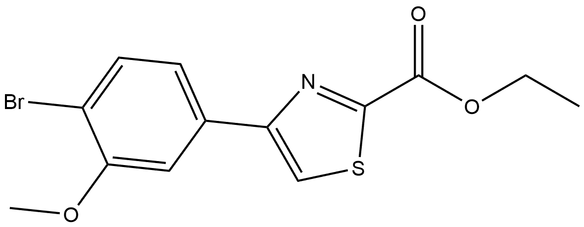 Ethyl 4-(4-bromo-3-methoxyphenyl)thiazole-2-carboxylate Structure