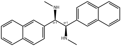 1,2-Ethanediamine, N,N'-dimethyl-1,2-di-2-naphthalenyl-, (1R,2R)-rel- (9CI) Structure