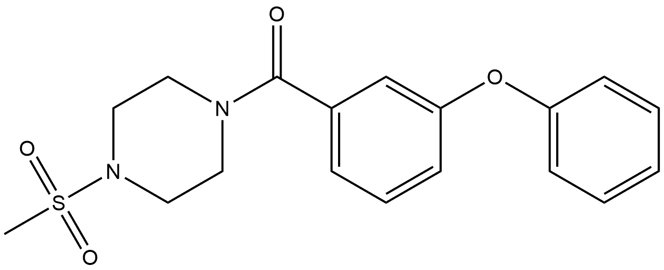 4-(Methylsulfonyl)-1-piperazinyl](3-phenoxyphenyl)methanone 구조식 이미지