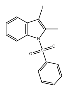 1H-Indole, 3-iodo-2-methyl-1-(phenylsulfonyl)- Structure