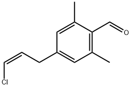 Benzaldehyde, 4-(3-chloro-2-propenyl)-2,6-dimethyl-, (Z)- (9CI) Structure