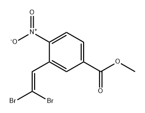 Benzoic acid, 3-(2,2-dibromoethenyl)-4-nitro-, methyl ester Structure