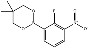 1,3,2-Dioxaborinane, 2-(2-fluoro-3-nitrophenyl)-5,5-dimethyl- Structure