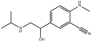 Benzonitrile, 5-[1-hydroxy-2-[(1-methylethyl)amino]ethyl]-2-(methylamino)- Structure