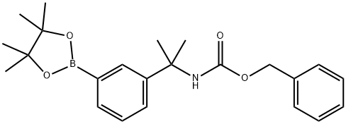 Benzyl n-[2-[3-(tetramethyl-1,3,2-dioxaborolan-2-yl)phenyl]propan-2-yl]carbamate Structure