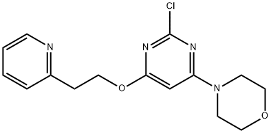 Morpholine, 4-[2-chloro-6-[2-(2-pyridinyl)ethoxy]-4-pyrimidinyl]- Structure