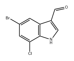 1H-Indole-3-carboxaldehyde, 5-bromo-7-chloro- Structure