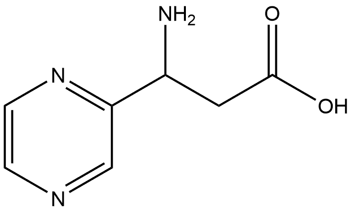 2-Pyrazinepropanoic acid, β-amino- Structure