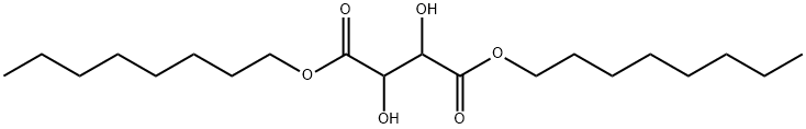 Butanedioic acid, 2,3-dihydroxy-, 1,4-dioctyl ester Structure