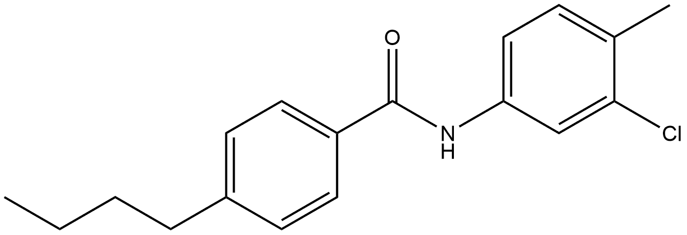 4-Butyl-N-(3-chloro-4-methylphenyl)benzamide Structure