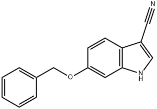 1H-Indole-3-carbonitrile, 6-(phenylmethoxy)- Structure