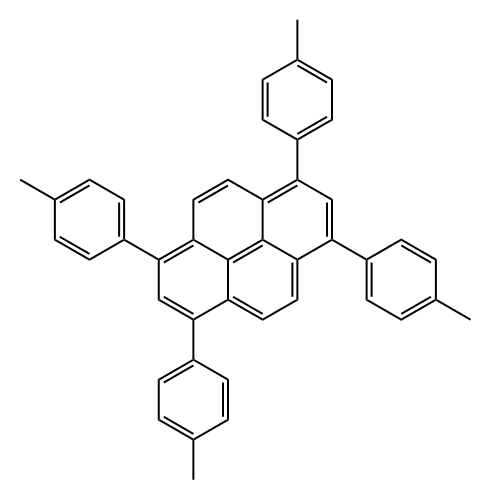 Pyrene, 1,3,6,8-tetrakis(4-methylphenyl)- Structure