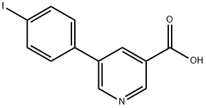 3-Pyridinecarboxylic acid, 5-(4-iodophenyl)- Structure