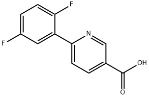 3-Pyridinecarboxylic acid, 6-(2,5-difluorophenyl)- Structure