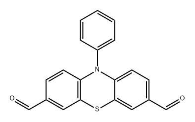 10H-Phenothiazine-3,7-dicarboxaldehyde, 10-phenyl- Structure