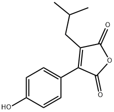 2,5-Furandione, 3-(4-hydroxyphenyl)-4-(2-methylpropyl)- Structure