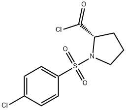2-Pyrrolidinecarbonyl chloride, 1-[(4-chlorophenyl)sulfonyl]-, (2S)- Structure