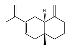 Naphthalene, 1,2,3,4,4a,5,8,8a-octahydro-4a-methyl-1-methylene-7-(1-methylethenyl)-, (4aR,8aS)- Structure