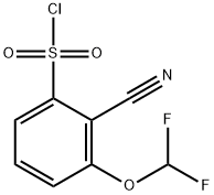 Benzenesulfonyl chloride, 2-cyano-3-(difluoromethoxy)- Structure