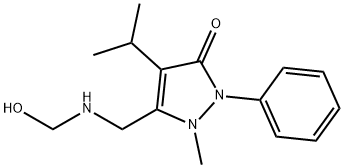 3H-Pyrazol-3-one, 1,2-dihydro-5-[(hydroxymethylamino)methyl]-1-methyl-4-(1-methylethyl)-2-phenyl- Structure