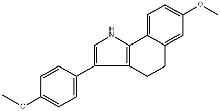 8-methoxy-3-(4-methoxyphenyl)-1,4,5,6-tetrahydrobenzo[6,7]cyclohepta[1,2-b]pyrrole Structure