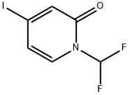 2(1H)-Pyridinone, 1-(difluoromethyl)-4-iodo- Structure