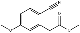 Benzeneacetic acid, 2-cyano-5-methoxy-, methyl ester Structure