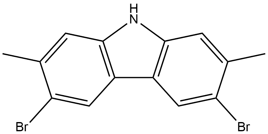 3,6-dibromo-2,7-dimethylcarbazole Structure