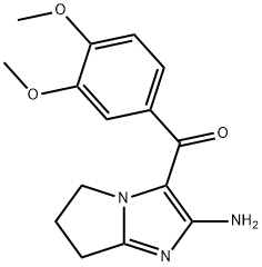 (2-AMINO-6,7-DIHYDRO-5H-PYRROLO[1,2-A]IMIDAZOL-3-YL)(3,4-DIMETHOXYPHENYL)METHANONE Structure