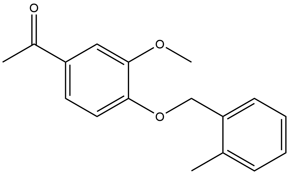 1-[3-Methoxy-4-[(2-methylphenyl)methoxy]phenyl]ethanone Structure