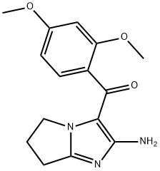 METHANONE, (2-AMINO-6,7-DIHYDRO-5H-PYRROLO[1,2-A]IMIDAZOL-3-YL)(2,4-DIMETHOXYPHENYL)- 구조식 이미지
