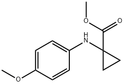 Cyclopropanecarboxylic acid, 1-[(4-methoxyphenyl)amino]-, methyl ester Structure