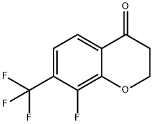 4H-1-Benzopyran-4-one, 8-fluoro-2,3-dihydro-7-(trifluoromethyl)- Structure