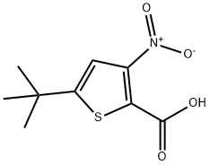 2-Thiophenecarboxylic acid, 5-(1,1-dimethylethyl)-3-nitro- Structure