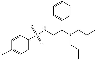 Benzenesulfonamide, 4-chloro-N-[2-(dipropylamino)-2-phenylethyl]- Structure