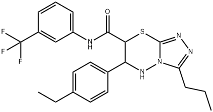 6-(4-Ethylphenyl)-3-propyl-N-[3-(trifluoromethyl)phenyl]-6,7-dihydro-5H-[1,2,4]triazolo[3,4-b][1,3,4]thiadiazine-7-carboxamide Structure