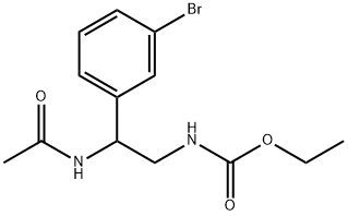 Carbamic acid, [2-(acetylamino)-2-(3-bromophenyl)ethyl]-, ethyl ester (9CI) Structure