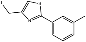 Thiazole, 4-(iodomethyl)-2-(3-methylphenyl)- 구조식 이미지