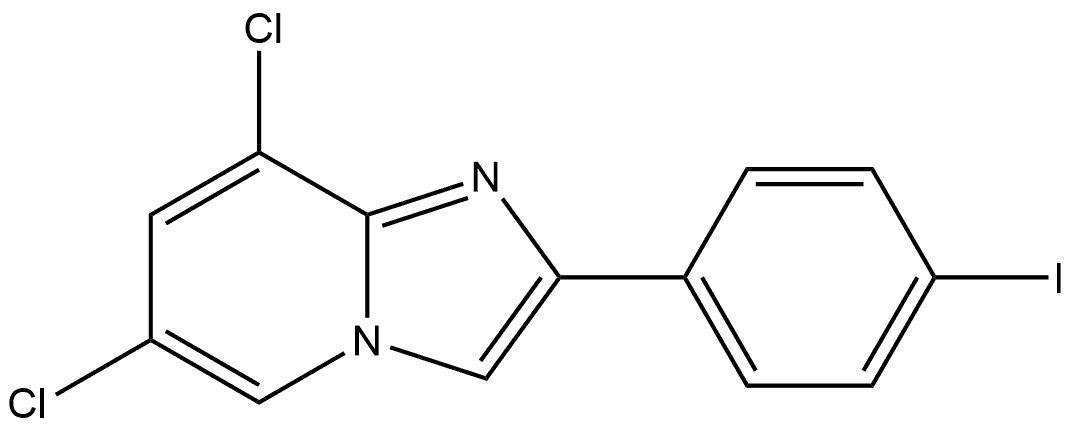 6,8-Dichloro-2-(4-iodophenyl)imidazo[1,2-a]pyridine Structure