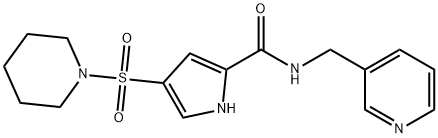 4-(1-Piperidinylsulfonyl)-N-(3-pyridinylmethyl)-1H-pyrrole-2-carboxamide Structure