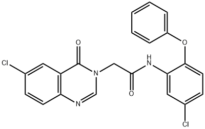 N-(5-Chloro-2-phenoxyphenyl)-2-(6-chloro-4-oxoquinazolin-3(4H)-yl)acetamide Structure
