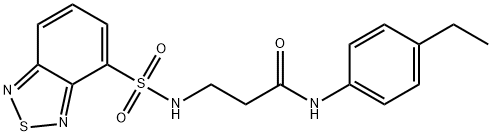 Propanamide, 3-[(2,1,3-benzothiadiazol-4-ylsulfonyl)amino]-N-(4-ethylphenyl)- 구조식 이미지