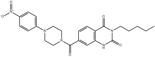 2,?4(1H,?3H)?-?Quinazolinedione, 7-?[[4-?(4-?nitrophenyl)?-?1-?piperazinyl]?carbonyl]?-?3-?pentyl- Structure