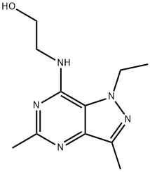 2-((1-Ethyl-5-methyl-1H-pyrazolo[4,3-d]pyrimidin-7-yl)amino)ethanol Structure