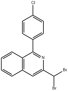 1-(4-Chlorophenyl)-3-(dibromomethyl)isoquinoline 구조식 이미지